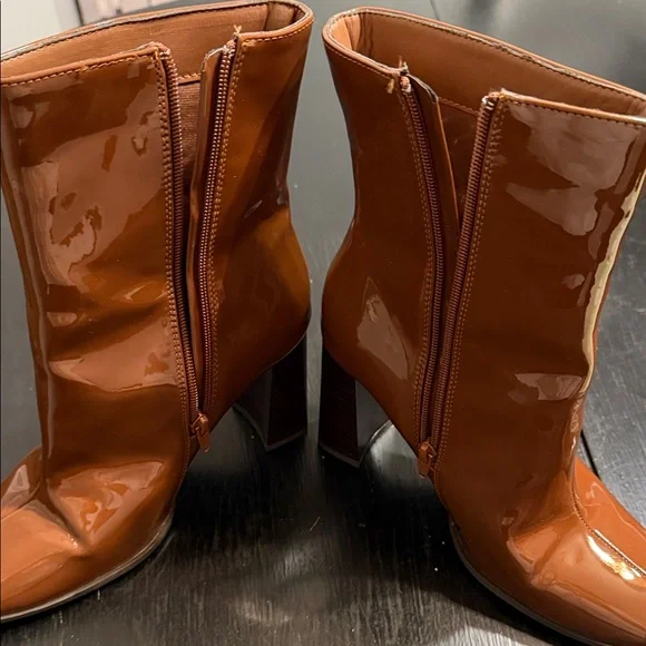 BAMBOO Tan Heeled Boots - Picture 7 of 7